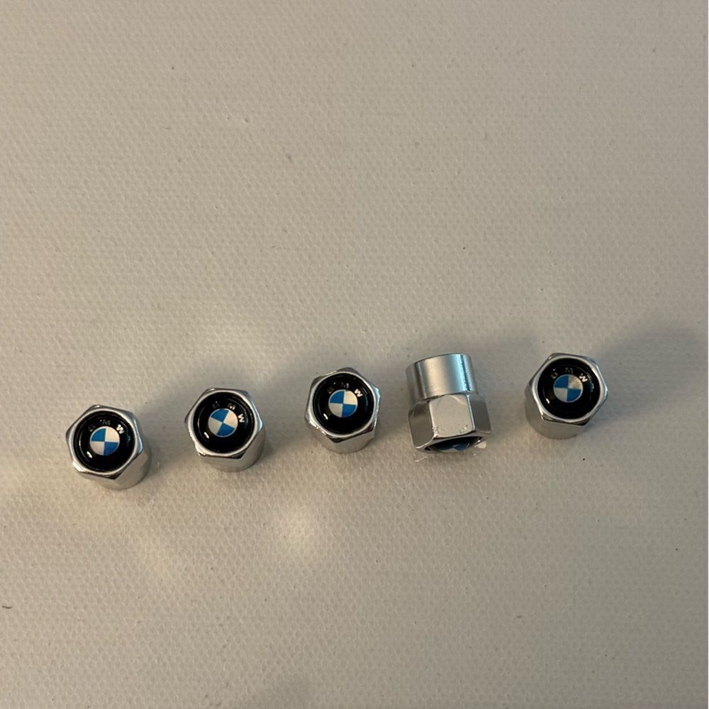 BMW Valve Stem Caps in Silver Set of 5 NWT